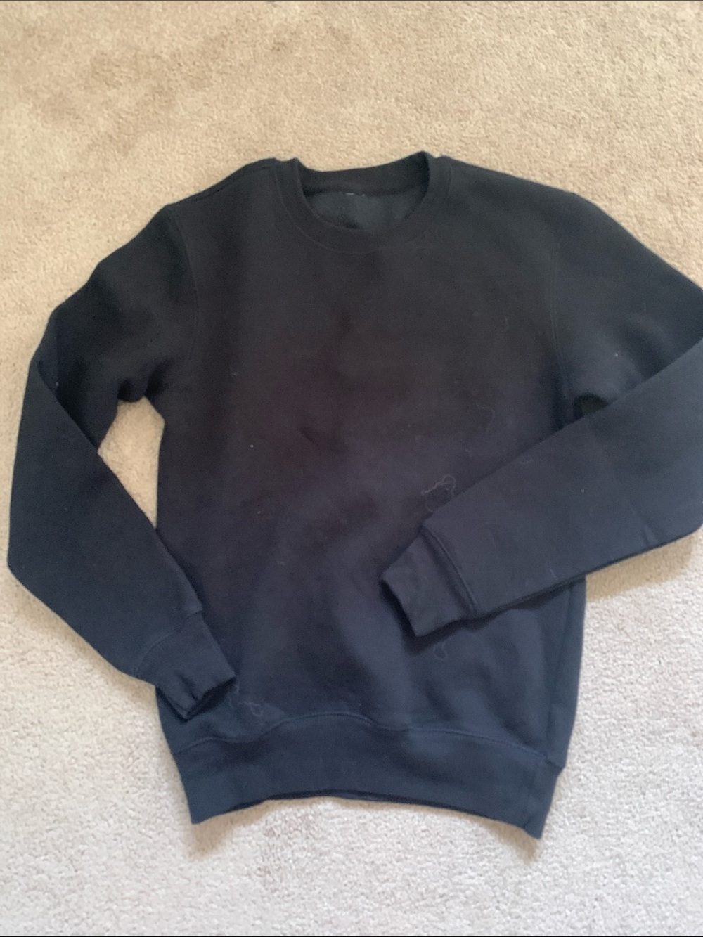 Women's Black Crewneck Sweatshirt - Classic Everyday Pullover